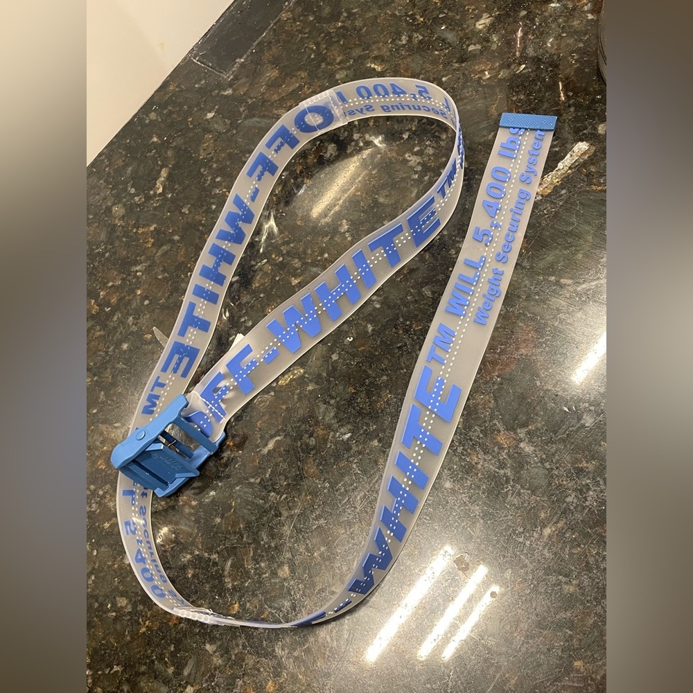 Off-White Belts 2019 Industrial 'Transparent Blue' Waist Belt One Size 120 cm